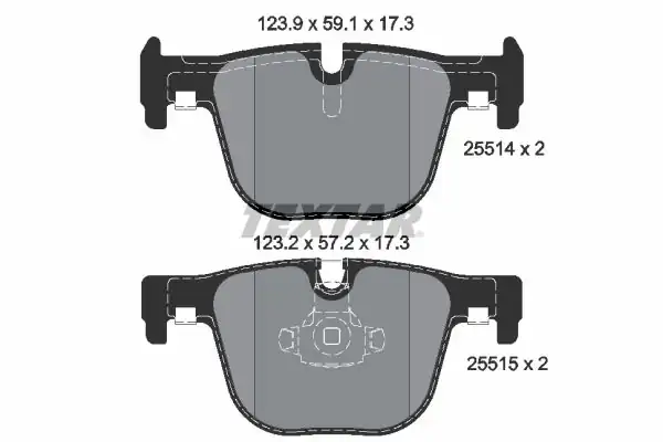 TEXTAR 2551401 | Fren Balatası Arka F30 F30 LCI F31 F34 > 4f32 F32 LCI F33 F33 LCI F36 Gran Coupe Bm 10 18