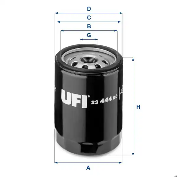 UFI 23.444.00 | Yağ Filtresi Discovery II L318 Td5 98-04
