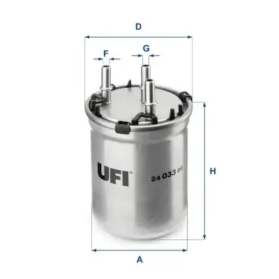 UFI 24-033-00 | Yakıt Filtresi Audi A1 1 6tdi 06 2011 Oe