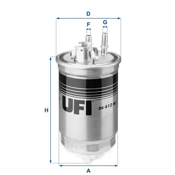 UFI 24-412-00 | Mazot Filtresi Fiat Doblo Palio Siena Punto II 1 9d 00 01 Oe