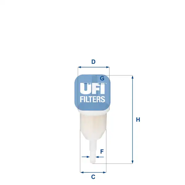 UFI 31-009-00 | Universal Şeffaf Karburatorlu Benzin Filtresi