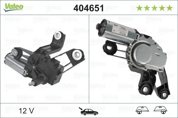 Valeo 404651 Silecek Motoru Arka Skoda Fabia 99 07