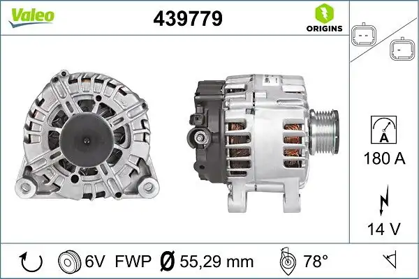Valeo 439779 Alternatör 14v 180a Peugeot 207 308 407 508 3008 5008 Partner Expert Berlingo C4 C5 Ds4