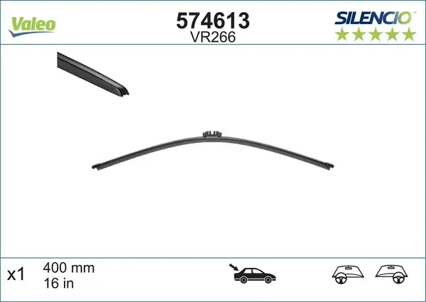 Valeo 574613 Silecek Süpürgesi Arka 400mm Audi A4 A4 Avant A6 Q3