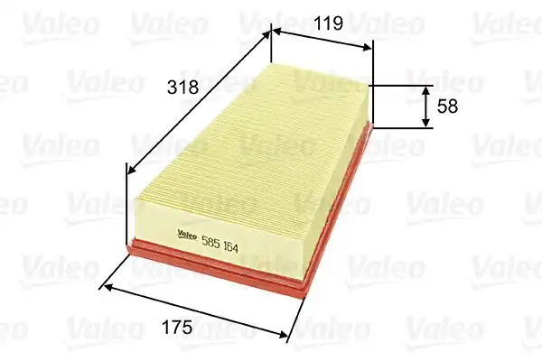 VALEO 585164 | Hava Filtresi (Peugeot 306 1.8)