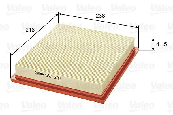 VALEO 585237 | Hava Filtresi (Chrysler Voyager IV 2.5 Crd 2.8Crd 00-08)