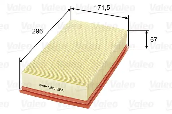 VALEO 585264 | Hava Filtresi (Jaguar Xf 2.0 3.0 4.2 08 -)