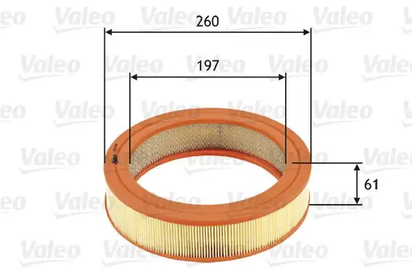 VALEO 585698 | Hava Filtresi (Nissan D21 Pıckup Terrano 90 / 96, Pathfinder I (Wd21) 2.4 4Wd, Patrol III)