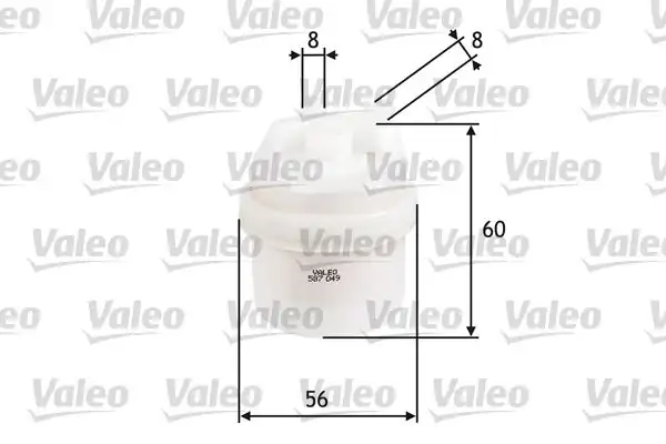 VALEO 587049 | Yakıt Filtresi (Benzin) (Subaru: Leone I 1800 Super 4Wd)