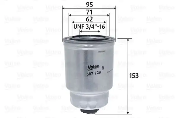 Valeo 587728 Yakıt Filtresi Nissan Navara 2 5 dCi 05 Pahtfinder 2 5 dCi 06 Terrano II 2 7 TD 94 03