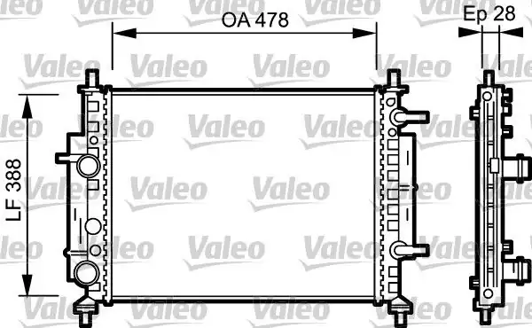 Valeo 734768 Su Radyatörü Fiat Bravo Marea 96 98 1 6 Ac