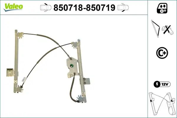 Valeo 850718 Cam Mekanizması Elektrikli Ön Sol Citroen C2 1 4 1 6 03 1622647