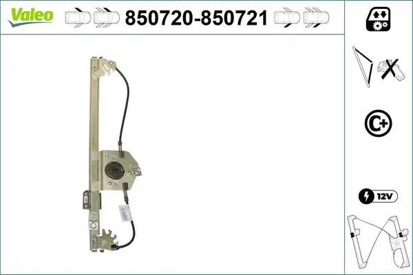 Valeo 850720 Cam Mekanizması Elektrikli Motorsuz Ön Sol Citroen C3 Cii 1 4 1 6 02
