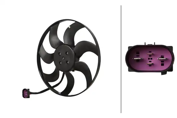 HELLA 8EW366420-421 | Fan Motoru 250W 392mm Ameo 17 > Polo 10 > A1 11 > 18 Ibiza 13 > 17 Toledo 13 > Fabia 11 > Rapid 13 >