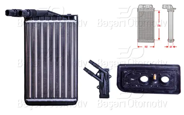 AUTOLUX 3143009-22 | Kalorifer Radyatörü Mekanik M-T A-T 234x152x40 mm Renault Kangoo 1 2 1 5 1 6 16v 97