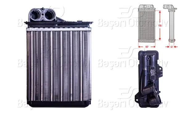 AUTOLUX 3143012-22 | Kalorifer Radyatörü Mekanik 181x152 mm Dacia Sandero Duster Logan 1 2 1 5 dCi 1 6 16v2 004