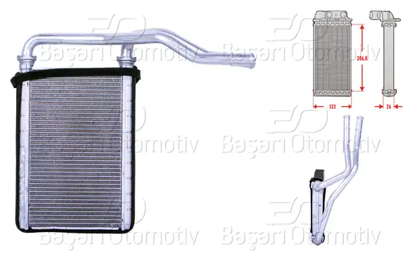 WISCO 3143551-00 | Kalorifer Radyatörü Brazing 123x207 mm Suzuki Swift Sx4 Swift4 1 2 1 3 Dd 1 6 Awd 06