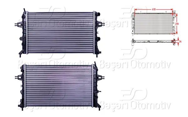 AUTOLUX 2113001-22 | Su Radyatörü Mekanik M-T 378x600x23 Opel Astra G 1 2 16v 1 4 16v X12xe Z12xe Z14xep 98