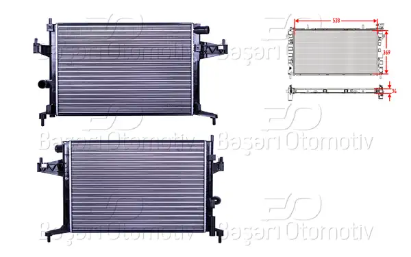 AUTOLUX 2113008-22 | Su Radyatörü Mekanik M-T 540x378x23 Opel Corsa C 1 4 16v Z14xe 00