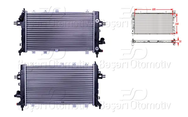AUTOLUX 2113078-22 | Su Radyatörü Mekanik A-T 600x368x23 Opel Astra H 1 9dti Otomatik Klimalı 05