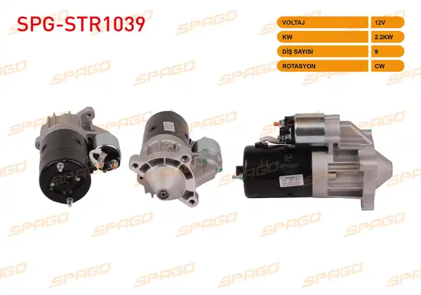 SPAGO Spg Str1039 Marş Motoru 12v 2 2kw 9 Dış Cw Str5150 Ducato 94 02 Boxer 94 04 Jumper 94 04 2 5 D Araclar İçin