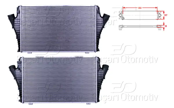 WISCO 2113738-00 | Turbo Radyatörü İntercooler 646x397x30 Opel Sıgnum Vectra C 1 9 CDTI 04