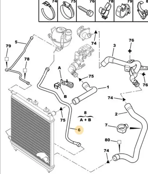 WINTECH 0500358 | Peugeot 207 1007 Citroen C2 C3 1 4 1 6 Soğutma Borusu