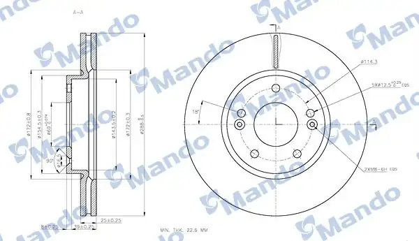 MANDO MBC030282 | Fren Diski Hyundai
