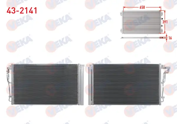 VEKA 43-2141 | Klima Radyatörü Hyundai Elantra Md Ud 1 6 D Cvvt 2015