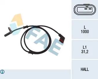 FAE 78037 | ABS Sensörü Arka Sağ M Benz 203 209 00 07