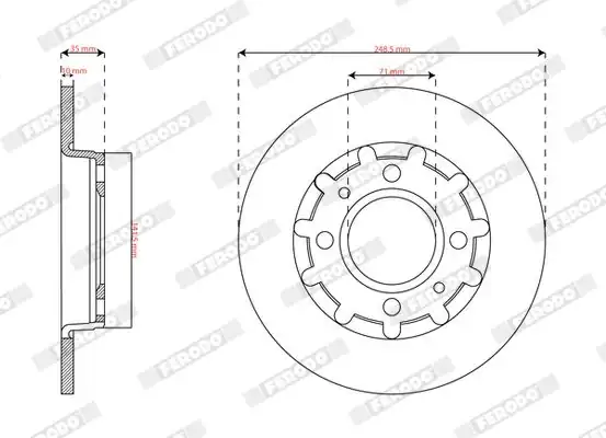FERODO DDF2985C | Fren Diski Opel Corsa F Mokka B Havasız 249mm Takım Arka