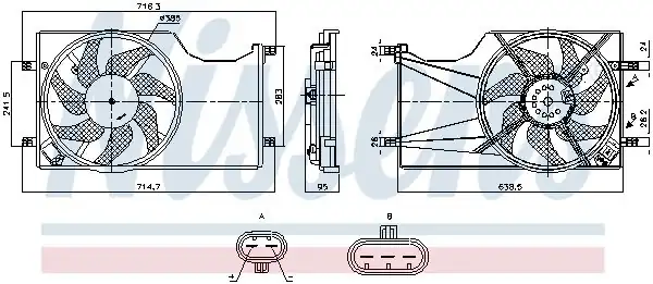NISSENS 850098 | Fan Motoru Davlumbazlı Opel Corsa E 6 Vites Otomatik 1 2 1 4