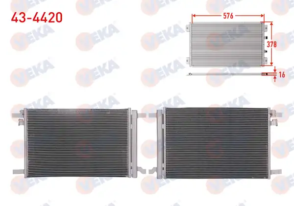 VEKA 434420 | Klima Radyatörü VW Golf7 Passat Tiguan Audi A3 Skoda Octavia 3 Seat Leon 1 0 1 2 1 4