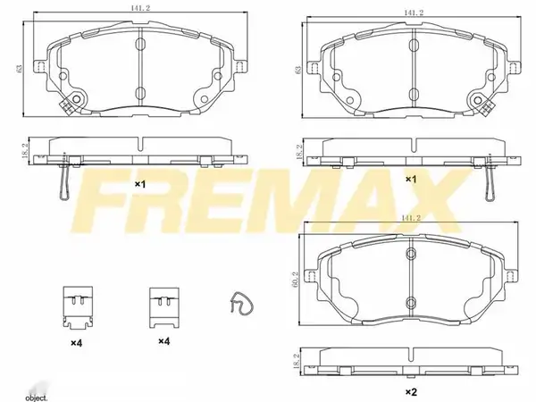 Fremax Fbp 0010 Ön Fren Balatası Corbon Formül Toyota Ch. R 1 6 1 8 Hybrid 2016
