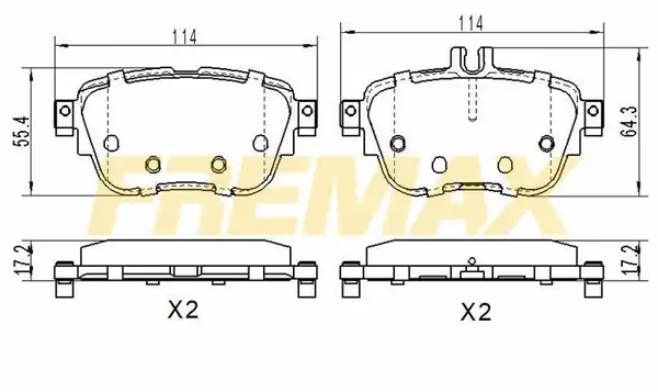 Fremax Fbp 0331 Arka Fren Balatası Carbon Formül Mercedes W213 257 238 2016 Ustten Yaylı Tip