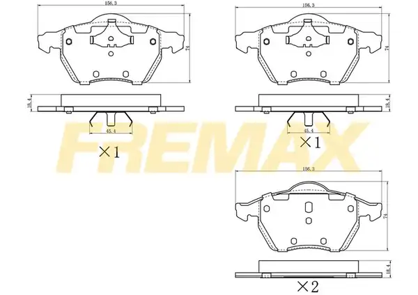 Fremax Fbp 0869 Ön Fren Balatası Corbon Formül Volvo C70 S70 1991