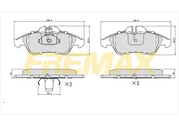 Fremax Fbp 1032 Ön Fren Balatası Corbon Formül Mercedes VW LT Sprinter 1995 2006