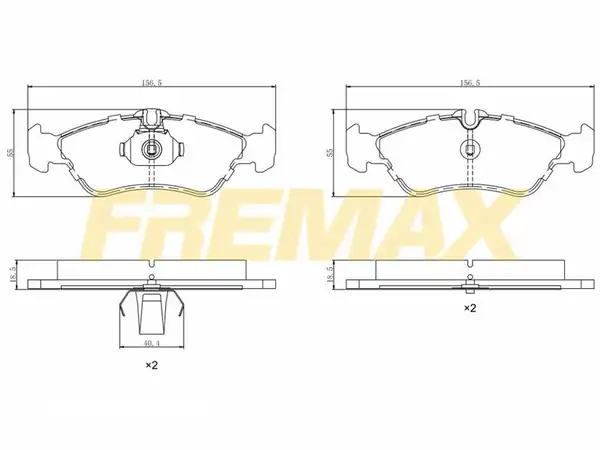 Fremax Fbp 1035 Arka Fren Balatası Corbon Formül Mecedes VW LT Sprinter 1995 2006