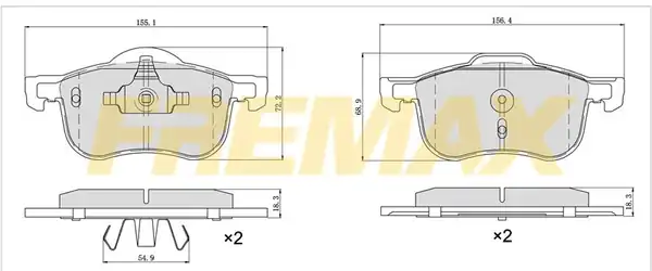 Fremax Fbp 1145 Ön Fren Balatası Corbon Formül Volvo S60i S70 S80i V70 Xc70 96