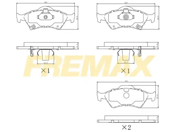 Fremax Fbp 1160 01 Ön Fren Balatası Corbon Formül Toyota Yaris 1 0 1 3 1 33 1 4 D4d 1 5 Vvtie 1 5 Hybrid 2006