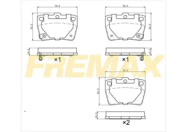 FREMAX FBP-1260 | Arka Fren Balatası (Corbon Formül) Toyota Rav4 2001-2005