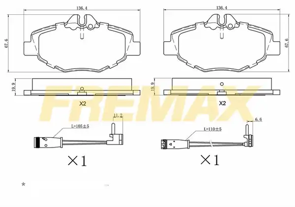 Fremax Fbp 1304 Ön Fren Balatası Corbon Formül Mercedes W211 02 2009