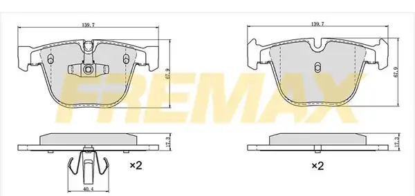 Fremax Fbp 1391 Arka Fren Balatası Carbon Formül Bmw E60 E61 E63 E64 E65 E66 X5 E70 X5 F15 X6 E71 X6 F16 2013 2018