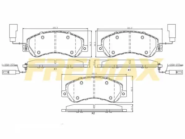 Fremax Fbp 1451 Ön Fren Balatası Corbon Formül VW Amarok Transit V347 Çift Fişli 2006 2014