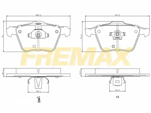 Fremax Fbp 1503 Ön Fren Balatası Corbon Formül Volvo Volvo Xc90 2003