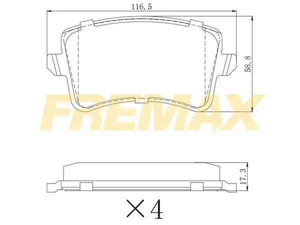 Fremax Fbp 1644 Arka Fren Balatası Corbon Formül VW Audi A4 A5 Q5 2008