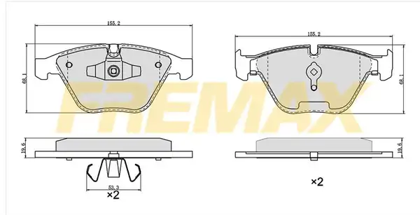 Fremax Fbp 1664 Ön Fren Balatası Corbon Formül Bmw E90 E90 LCI E91 E91 LCI E92 E92 LCI E93 E93 LCI X1 E84 2005 2012