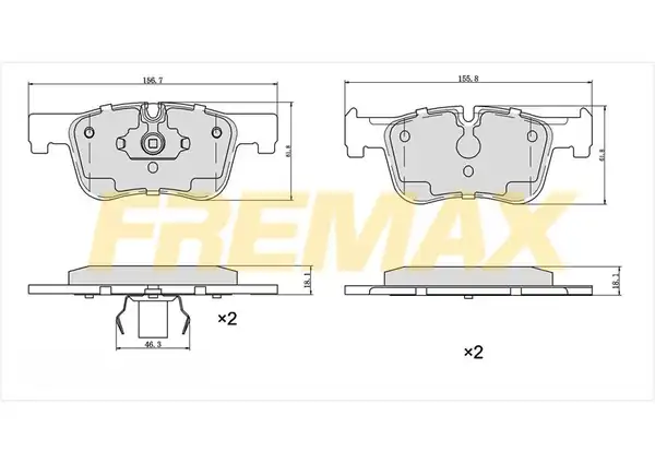 Fremax Fbp 1873 Ön Fren Balatası F20 F30 F32 F33 25506