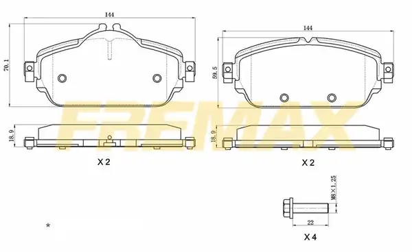 Fremax Fbp 1895 Ön Fren Balatası Carbon Formül Mercedes W205 213 238 2014
