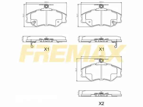 Fremax Fbp 1908 Ön Fren Balatası Corbon Formül Hyundai H100 Mın H100 Kmy 1993 2004